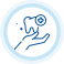 Dental care icon: hand holding tooth