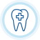 Tooth icon with medical cross