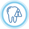 Stylized fish head logo inside blue circle